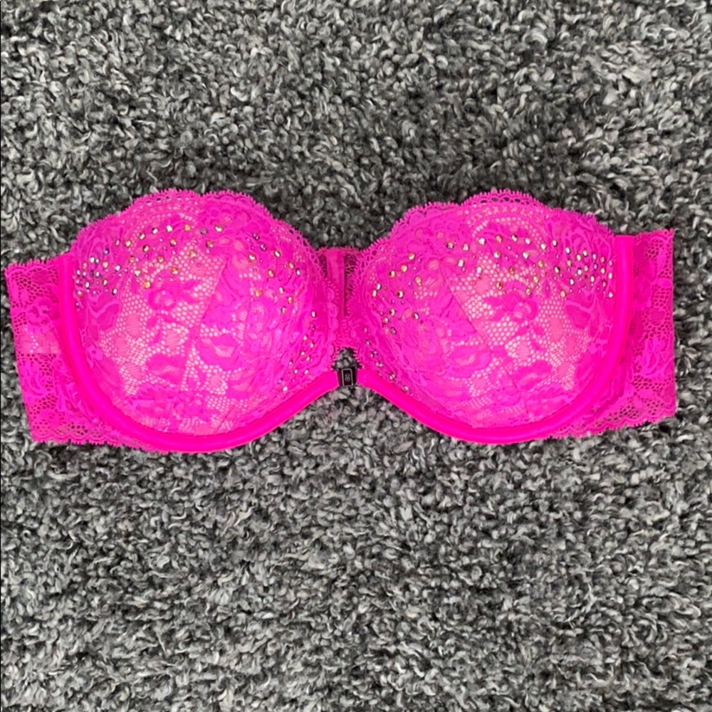 Pink Strapless VS Bra